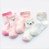 Enfants Chaussettes Pack de 5 Couleurs Respirant D'été de Coton Chaussettes pour bébés - NTKSTORE