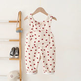 Fashion Girls Heart Printing Corduroy Overalls