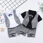 Children's Fashion Short-sleeved Shorts Bow Baby Rompers
