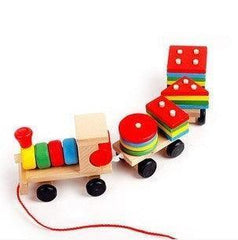 Jouet éducatif, train fait de formes géométriques - NTKSTORE
