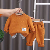 Children's Fashion Spring Long-sleeved Sweater Two-piece Set