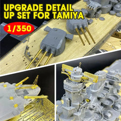 1/350 Wooden Deck Upgrade Detail Up Set Free 510 Main Cannon for 78030 Japanese Battleship Yamato Model PartsCYE023 Xmas gifts - NTKSTORE