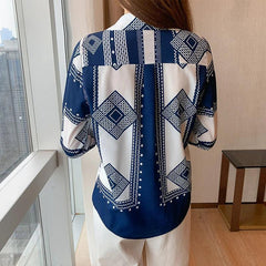 Fashion printing ladies shirts Women's Blouses Spring Autumn Long Sleeve Shirts Tops Blusas Mujer - NTKSTORE