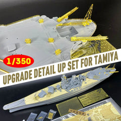 1/350 Wooden Deck Upgrade Detail Up Set Free 510 Main Cannon for 78030 Japanese Battleship Yamato Model PartsCYE023 Xmas gifts - NTKSTORE