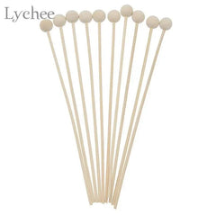 Lychee Life 10pcs Wood Ball For Fragrance Diffuser Aromatherapy Rattan Reed Sticks DIY Home Decoration - NTKSTORE