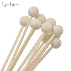 Lychee Life 10pcs Wood Ball For Fragrance Diffuser Aromatherapy Rattan Reed Sticks DIY Home Decoration - NTKSTORE