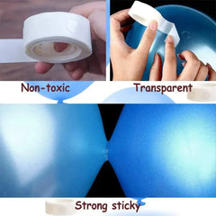 1 Roll 100pcs Double-sided Adhesive Dots Transparent Removable Balloon Adhesive Tape Glue For DIY Wedding Birthday Party Decor - NTKSTORE