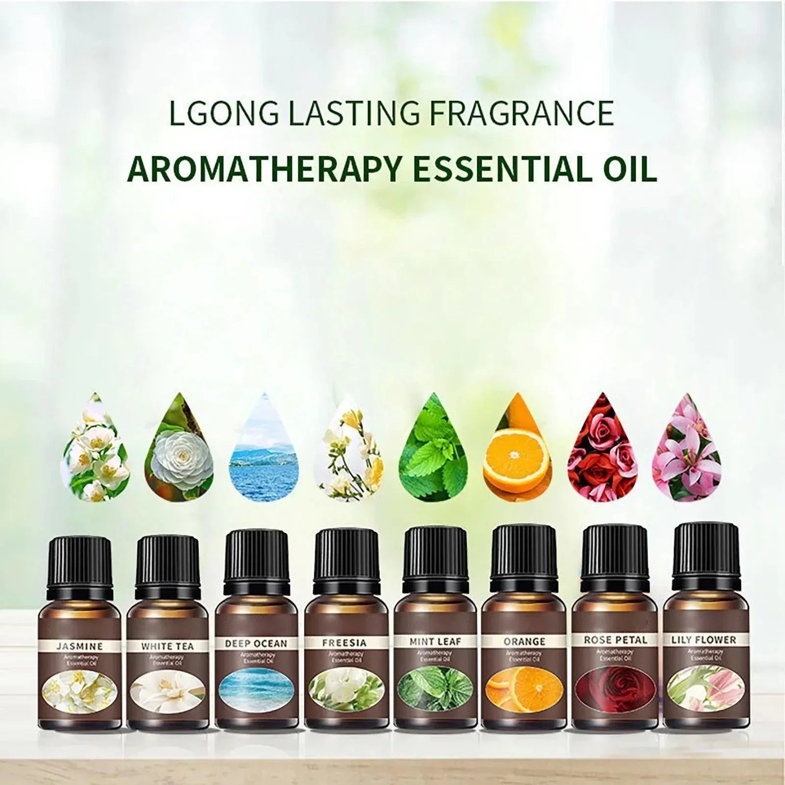 10ml Air Freshener Natural Plant Aromatherapy Essential Oil Air Conditioning Perfume Refill Aroma Diffuser Fragrance Humidifier - NTKSTORE