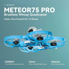 BETAFPV Meteor75 Pro Brushless Whoop Quadcopter 1102 22000KV Brushless Motor F4 1S 5A Flight Controller 550mah Battery - NTKSTORE