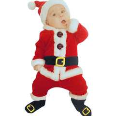 4PCS Outfit Costume Christmas Set Tops+Pants+Hat+ Infant Santa Baby Boys 4t Designer Clothes Jacket Set 36 Month Boy Clothes