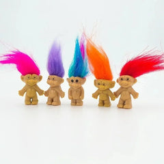 5Pcs/lot Funny Trolls Dolls Anime Action Figure Colorful Hair Family Members Models Kids Toys for Children Gift Nostalgic Adult - NTKSTORE