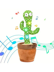 1pc-Dancing Talking Cactus Toys For Baby Boys And Girls, Singing Mimicking Recording Repeating What You Say Sunny Cactus Up Plus - NTKSTORE