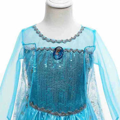 Elsa Dress for Girls Birthday Role Snow Queen Elsa Princess Dresses Kids Halloween Carnival Easter Party Dress Up Girls Costume - NTKSTORE
