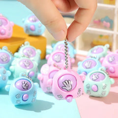 1/10Pcs Fun Rock-Paper-Scissors Key Chain for Kids, Pendant mini Toys Children's game interactive props Funny Gift