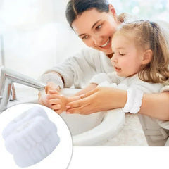 2Pcs Wristband for Yoga Washing Face Soft Flannel Wrist Strap Reusable Makeup Towel Wrist Velvet Towel Girls Elastic Face Wash - NTKSTORE