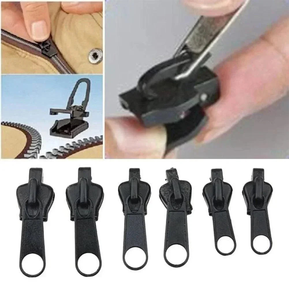 6pcs Instant Zipper Universal Instant Fix Repair Kit Replacement Zip Slider Teeth Multifunctional Clothing Replacement Zipper - NTKSTORE