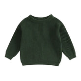 Baby Boys Girls Warm Sweaters Knitted Loose O-neck Pullover Knitwear Sweaters Tops 0-5Y - NTKSTORE