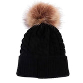 Winter Warm Pompom Knitted Hat for Baby Todder 0-36M Solid Color Kids Cap Cute Hairball Children Outdoor Hat Kid's decoration - NTKSTORE