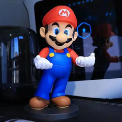 31cm Super Mario Action Figure Toys Game Controller Mobile Phone Holder PVC Model - NTKSTORE