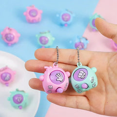 1/10Pcs Fun Rock-Paper-Scissors Key Chain for Kids, Pendant mini Toys Children's game interactive props Funny Gift