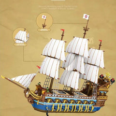 Caribbean MOC Reobrix 66011 The Royal Fleet The Sun Pirate Ship Sailboat Royal Sunshine Model 3162PC Building Blocks Brick Toys - NTKSTORE