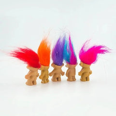 5Pcs/lot Funny Trolls Dolls Anime Action Figure Colorful Hair Family Members Models Kids Toys for Children Gift Nostalgic Adult - NTKSTORE