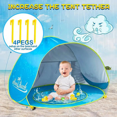 Baby Beach Tent Shade Pool UV Protection Sun Shelter Infant Outdoor Toys Swimming Pool Play House Tent Toys for Kids Children - NTKSTORE