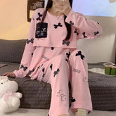 New Monthly Clothing 2-Piece Spring And Autumn Maternity Pajamas Summer Breastfeeding Suit Breastfeeding Pajamas Homewear - NTKSTORE