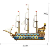 Caribbean MOC Reobrix 66011 The Royal Fleet The Sun Pirate Ship Sailboat Royal Sunshine Model 3162PC Building Blocks Brick Toys - NTKSTORE