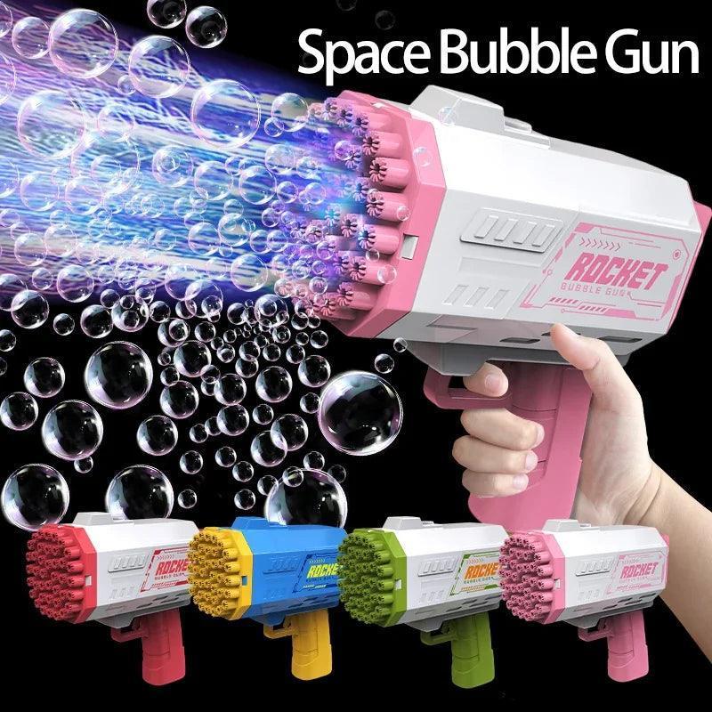 40 Holes Electric Rocket Bubble Machine Handheld - NTKSTORE