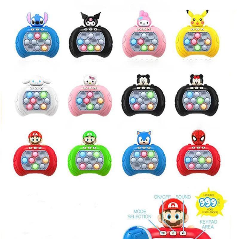 2025New Quick Push Game Pop Up Fidget Bubble Electronic Pop it Pro Game Light AntiStress Toys For Adult Kids Gift With Box - NTKSTORE