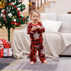 T-shirt + Plaid Pants Parent Child Christmas Pajama Set Women Men Boy Girl Loungewear Sibling Couple Pajama Xmas Baby Jumpsuit - NTKSTORE