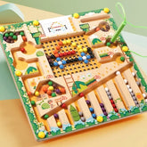 Montessori Puzzle Toys Maze Board Learning Color Counting Number Classification Wooden Educational Toys Sorting Games Kids Gifts