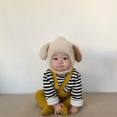 Cute Baby Winter Hat Fleece Warm Bonnets Rabbit Ear Hats for Kids Infant Babies Accessories Newborn Photography Props Boys Girls - NTKSTORE