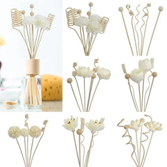 NEW 6PCS/8PCS/9PCS Artificial Flower Rattan Reed Fragrance Aroma Diffuser Refill Stick DIY Floral - NTKSTORE