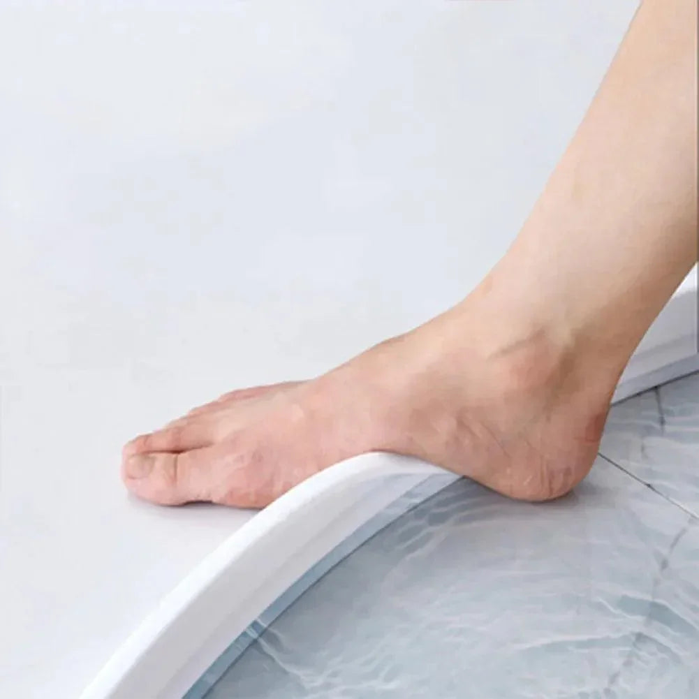 1PC 1-3M Bathroom Water Stopper Silicone Retaining Strip Water Shower Dam Flood Barrier Dry And Wet Separation Blocker - NTKSTORE