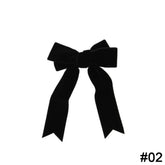 Vintage Black Big Large Velvet Bow Hair Clip For Women Girls Wedding Long Ribbon Korean Hairpins Barrette Hair Accessories - NTKSTORE