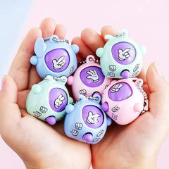 1/10Pcs Fun Rock-Paper-Scissors Key Chain for Kids, Pendant mini Toys Children's game interactive props Funny Gift