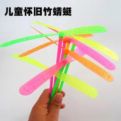 10/20pcs Novelty Plastic Bamboo Dragonfly Propeller Outdoor Classic Toy Kid Gift Rotating Flying Arrow Multicolor Random Color - NTKSTORE