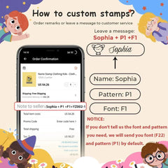 Children's Name Seal Custom Student's Name Stamp Kindergarten Clothes Waterproof Name Sticker Kawaii Montessori Stamp Gift - NTKSTORE