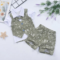 Children's Fashion Short-sleeved Shorts Bow Baby Rompers