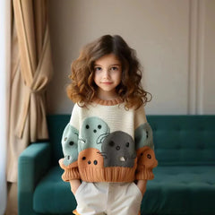 Fashion Funky Casual Children's Cartoon Sweater