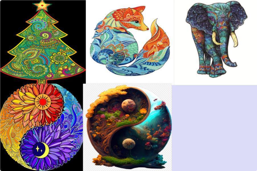Each Piece Is Animal Shaped Christmas Gift Colorful Elephant Turtle Wooden Jigsaw Puzzles - NTKSTORE