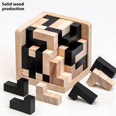 54TL Children's Wooden Puzzle Brainy Intelligence Decompression Toy