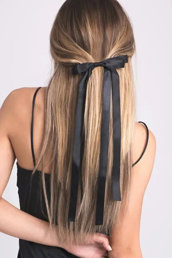 Haimeikang Bow Hair Clip Black Velvet Hair Bows Hairpins Women Elegant Barrette Girls Bowknot Hair Accessories - NTKSTORE