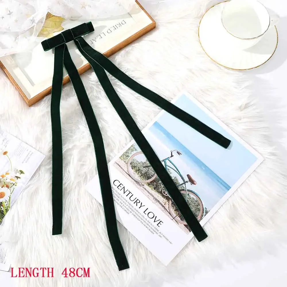 Haimeikang Bow Hair Clip Black Velvet Hair Bows Hairpins Women Elegant Barrette Girls Bowknot Hair Accessories - NTKSTORE