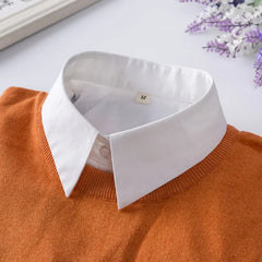 Black White Fake Collar for Women Shirt Sweater Detachable Collar False Collar Lapel Blouse Tops Faux Col Neckwear Nep Kraagje - NTKSTORE