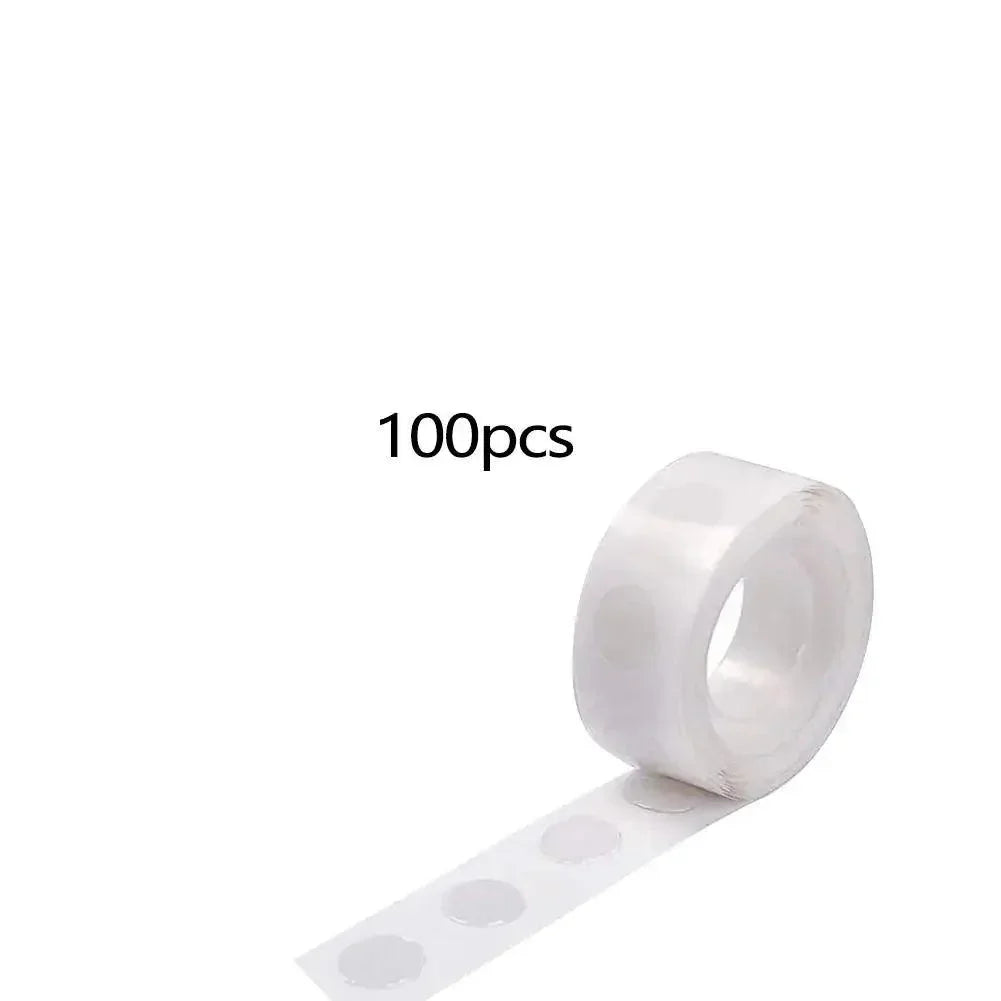 1 Roll 100pcs Double-sided Adhesive Dots Transparent Removable Balloon Adhesive Tape Glue For DIY Wedding Birthday Party Decor - NTKSTORE