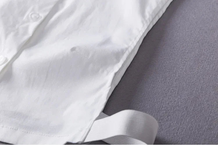 Black White Fake Collar for Women Shirt Sweater Detachable Collar False Collar Lapel Blouse Tops Faux Col Neckwear Nep Kraagje - NTKSTORE