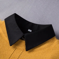 Black White Fake Collar for Women Shirt Sweater Detachable Collar False Collar Lapel Blouse Tops Faux Col Neckwear Nep Kraagje - NTKSTORE